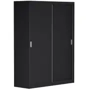 GUARDA-ROUPA DE CASAL 2 PORTAS DE CORRER 180 NOVILE - PRETO/BRANCO - Foto 17