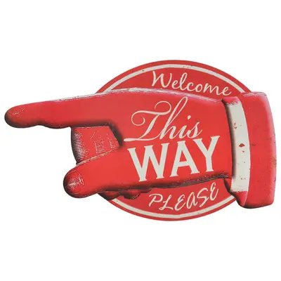 PLACA DECORATIVA 52X32 THIS WAY