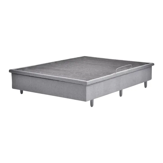 BASE PARA CAMA BOX CASAL 1,38 M X 1,88 M COM BAÚ NEST - CINZA - Foto 1