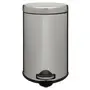 LIXEIRA COM PEDAL 12 L HOYT - INOX/PRETO - Foto 1