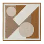 QUADRO 60 CM X 60 CM GEOMETRIC FABRIC - OURO/DOURO - Foto 1