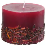 VELA PILAR PERFUMADA CANELA BONNIEUX - VERMELHO HINDU/FIBRA CASTANHA - Foto 1