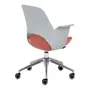 CADEIRA HOME OFFICE VÓRTEX - CINZA CLARO/OPALA ROSA - Foto 4