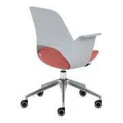 CADEIRA HOME OFFICE VÓRTEX - CINZA CLARO/OPALA ROSA - Foto 4