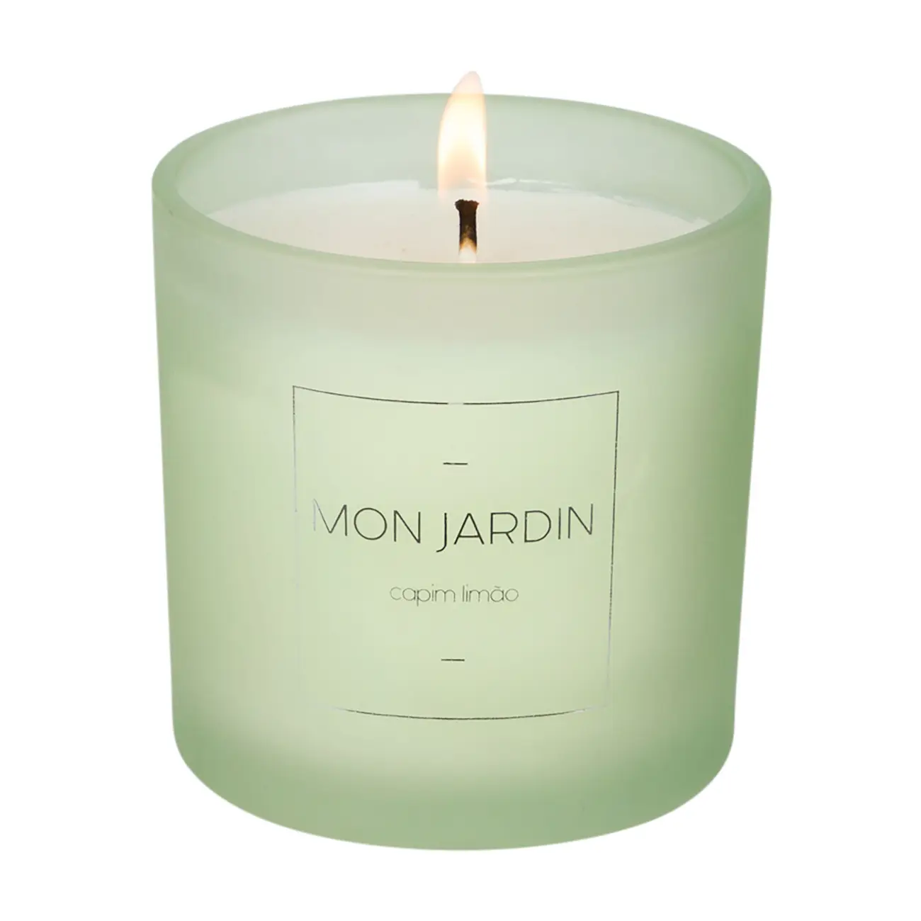 VELA PERFUMADA POTE CAPIM LIMÃO MON JARDIN - SÁLVIA/BRANCO - Foto 4