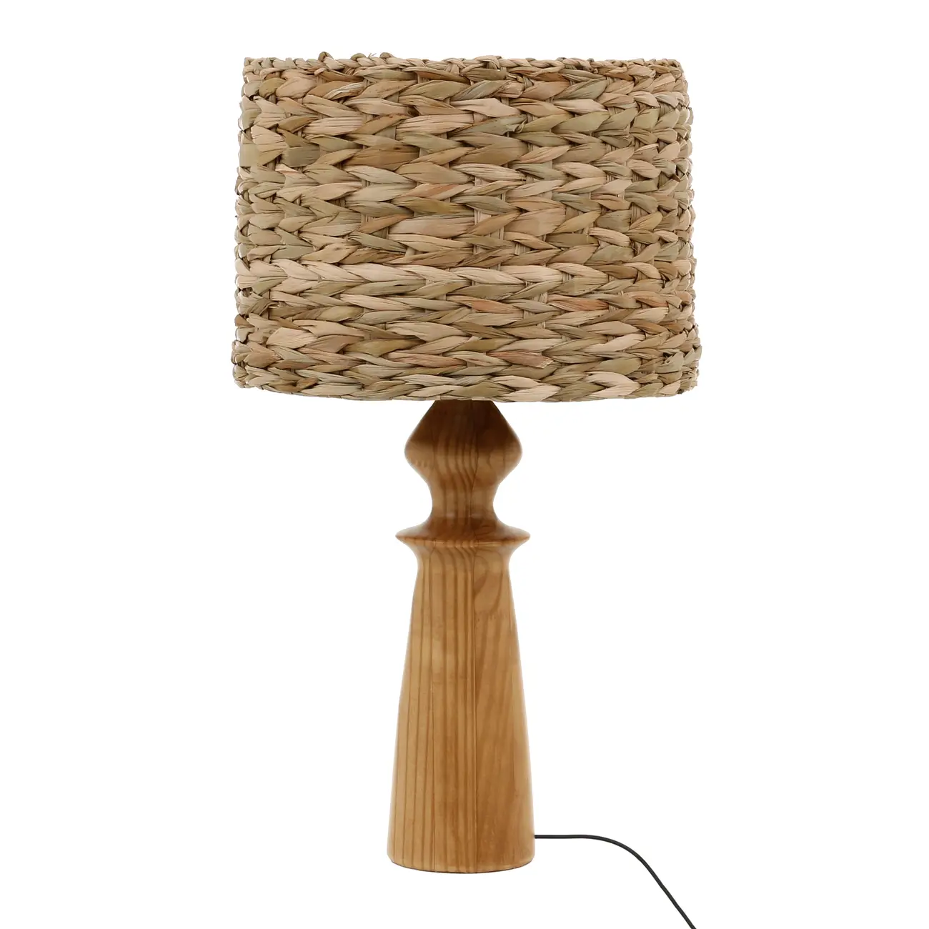 LUMINÁRIA DE MESA BILBOQUÊ C/CUP H TABOA - AMÊNDOA/FIBRA CLARA - Foto 2