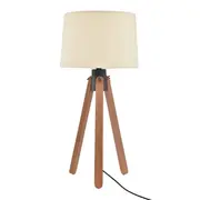 LUMINÁRIA DE MESA SLATS C/CUP K - PRETO/NOZES - Foto 1