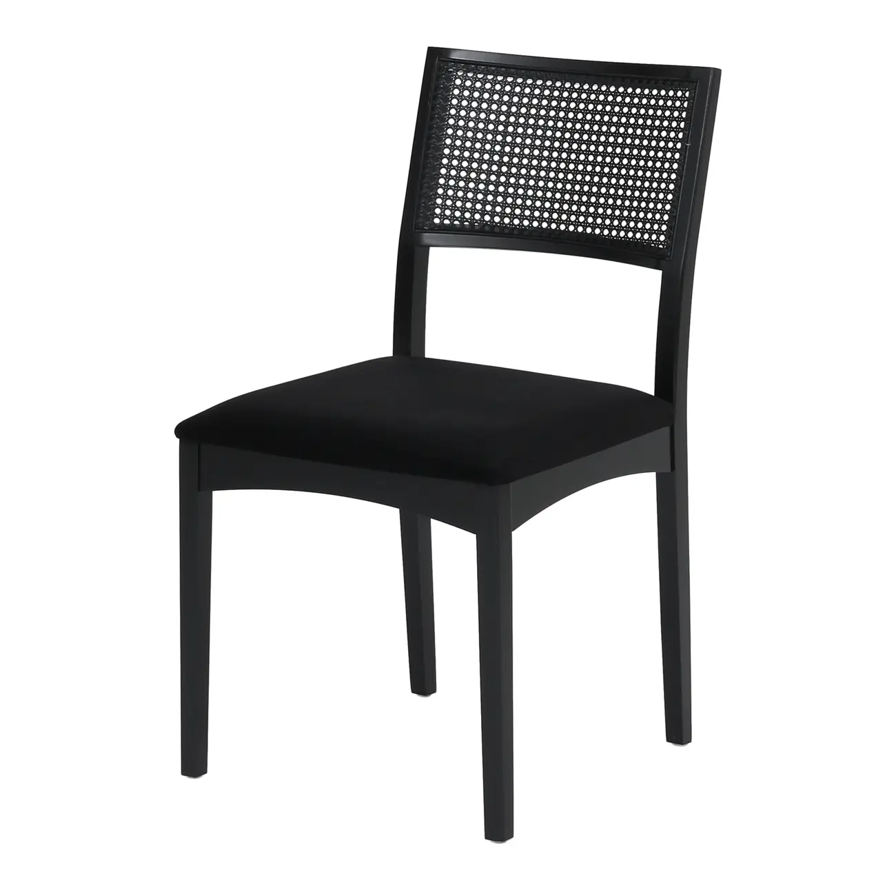 CADEIRA COM PALHINHA BOSSA - PRETO/PRETO - Foto 1