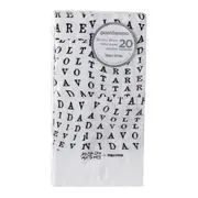 GUARDANAPO 39 CM X 39 CM PACOTE COM 20 PEÇAS TUDO OU TUDO - BRANCO/PRETO - Foto 1