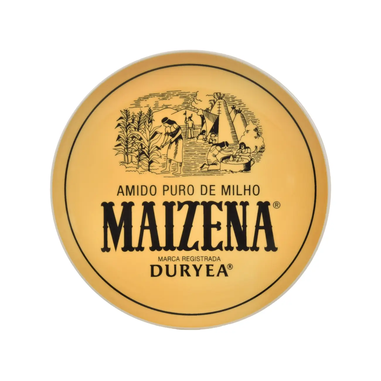 PRATO SOBREMESA MAIZENA - AMARELO/PRETO - Foto 1