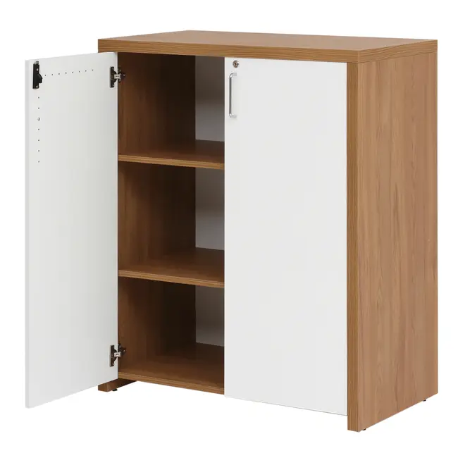 ARMÁRIO PARA ESCRITÓRIO MÉDIO 2 PORTAS BOSS - OAK TAMMI/BRANCO - Foto 6