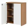 ARMÁRIO PARA ESCRITÓRIO MÉDIO 2 PORTAS BOSS - OAK TAMMI/BRANCO - Foto 6