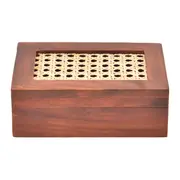 CAIXA COM PALHINHA 18 CM X 12 CM X 6 CM STROH - NOZES/NATURAL - Foto 1