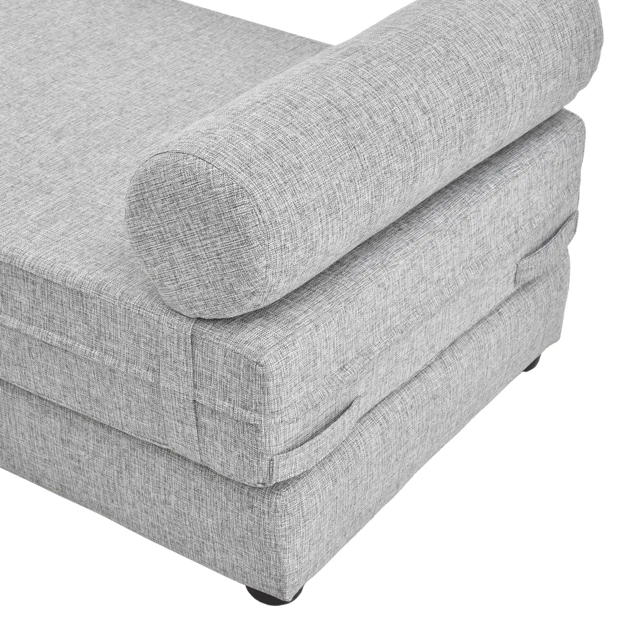 SOFÁ-CAMA 2 LUGARES STACK - CINZA CLARO MESCLA - Foto 10