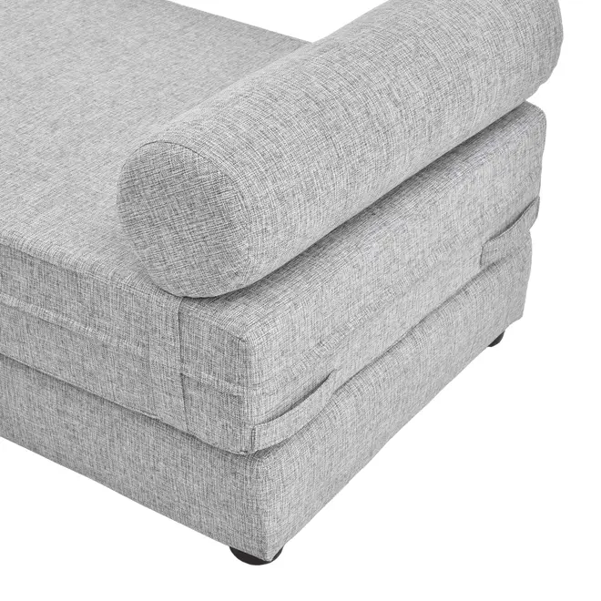 SOFÁ-CAMA 2 LUGARES STACK - CINZA CLARO MESCLA - Foto 10