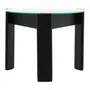 MESA LATERAL REDONDA 53 CM TRISKEL - EBANIZADO/INCOLOR - Foto 3