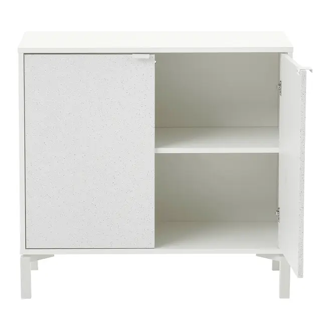 ARMÁRIO PARA ESCRITÓRIO BAIXO 2 PORTAS SLEEK - BRANCO/GRANILITE - Foto 4