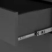 PANELEIRO 2 PORTAS/1 GAVETA 60 CM X 2,21 M SLEEK - GRAFITE/PRETO - Foto 11