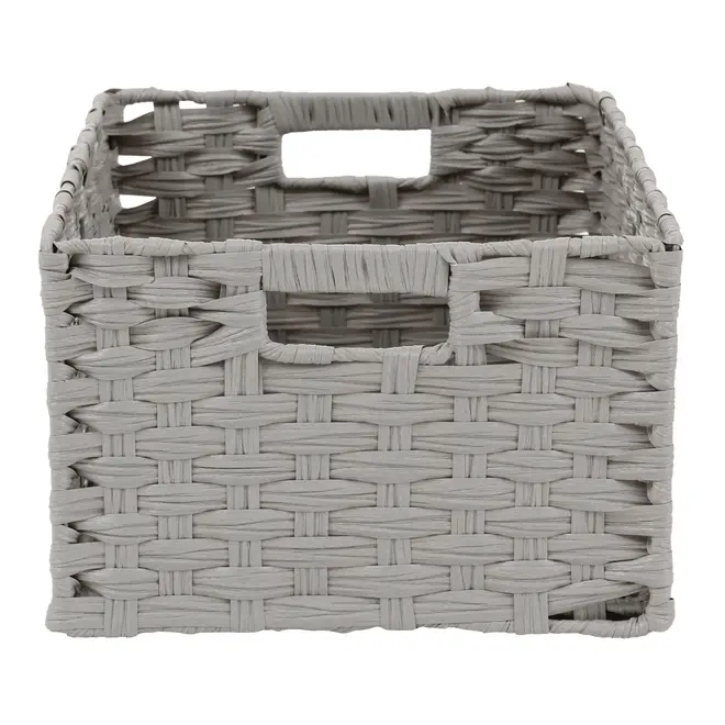 CESTO DOBRÁVEL 40 CM X 29 CM X 19 CM NID - CINZA PROVENCE - Foto 3