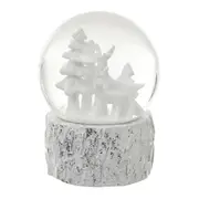 ADORNO GLOBO RENA 13 CM VILAREJO NOEL - BRANCO/INCOLOR - Foto 1