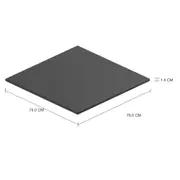 TAMPO DE MESA MADEIRA 75 CM X 75 CM METRIC - PRETO - Foto 32