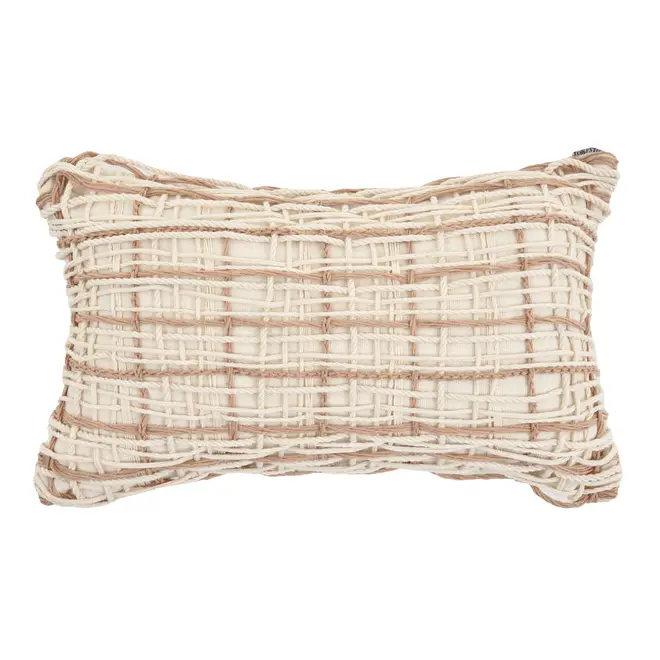 CAPA PARA ALMOFADA 50 CM X 30 CM NAVEGANTES - NATURAL/BEGE - Foto 1