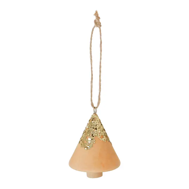 KIT COM 2 PINGENTES ÁRVORE E BOLA VILAREJO NOEL - ÁLAMO/OURO - Foto 5