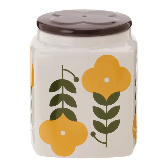 POTE HERMÉTICO 840 ML BLOOMBELOT - AMARELO HANBAR/MARROM DE LEI - Foto 2