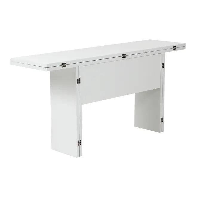 MESA DE JANTAR DOBRÁVEL 1,60 M X 42 CM/85 CM FLIP-FLOP - BRANCO - Foto 5