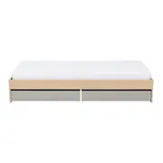 CAMA SOLTEIRO 2 GAVETAS 88 CM YOUNG - NATURAL WASHED/FLANDRES - Foto 1