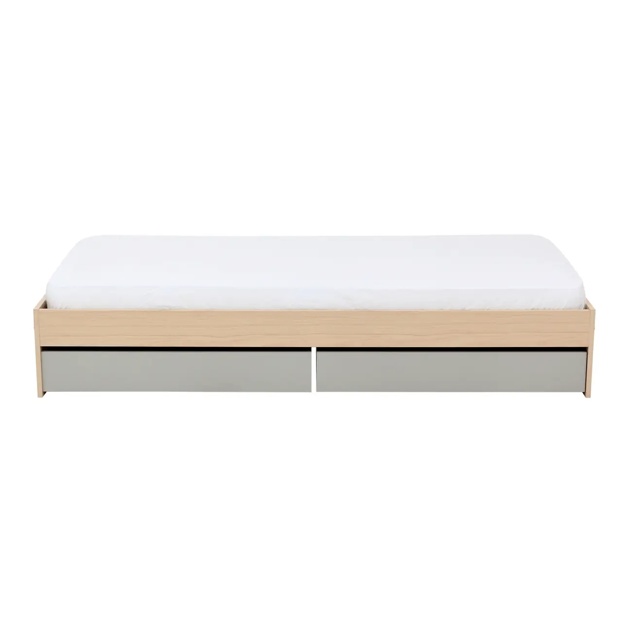 CAMA SOLTEIRO 2 GAVETAS 88 CM YOUNG - NATURAL WASHED/FLANDRES - Foto 1