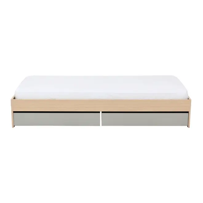 CAMA SOLTEIRO 2 GAVETAS 88 CM YOUNG - NATURAL WASHED/FLANDRES - Foto 1