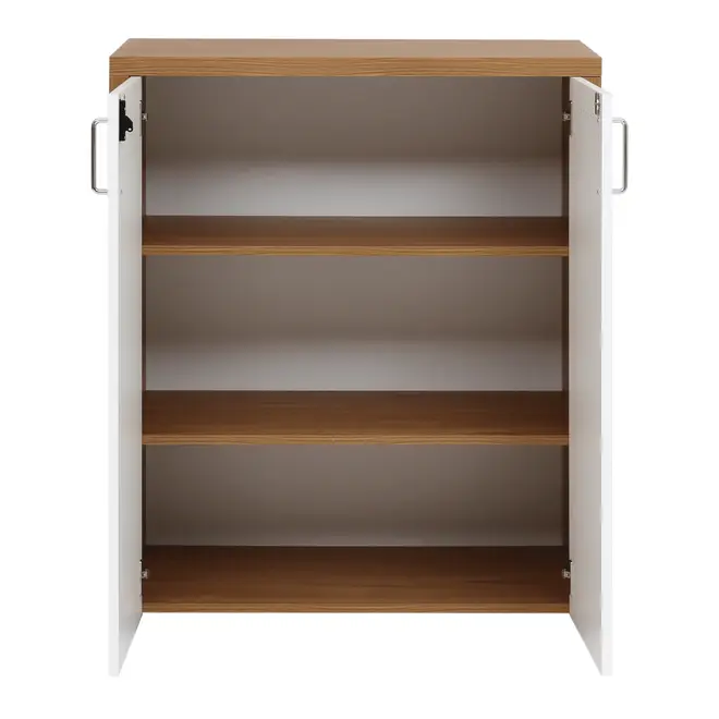 ARMÁRIO PARA ESCRITÓRIO MÉDIO 2 PORTAS BOSS - OAK TAMMI/BRANCO - Foto 4