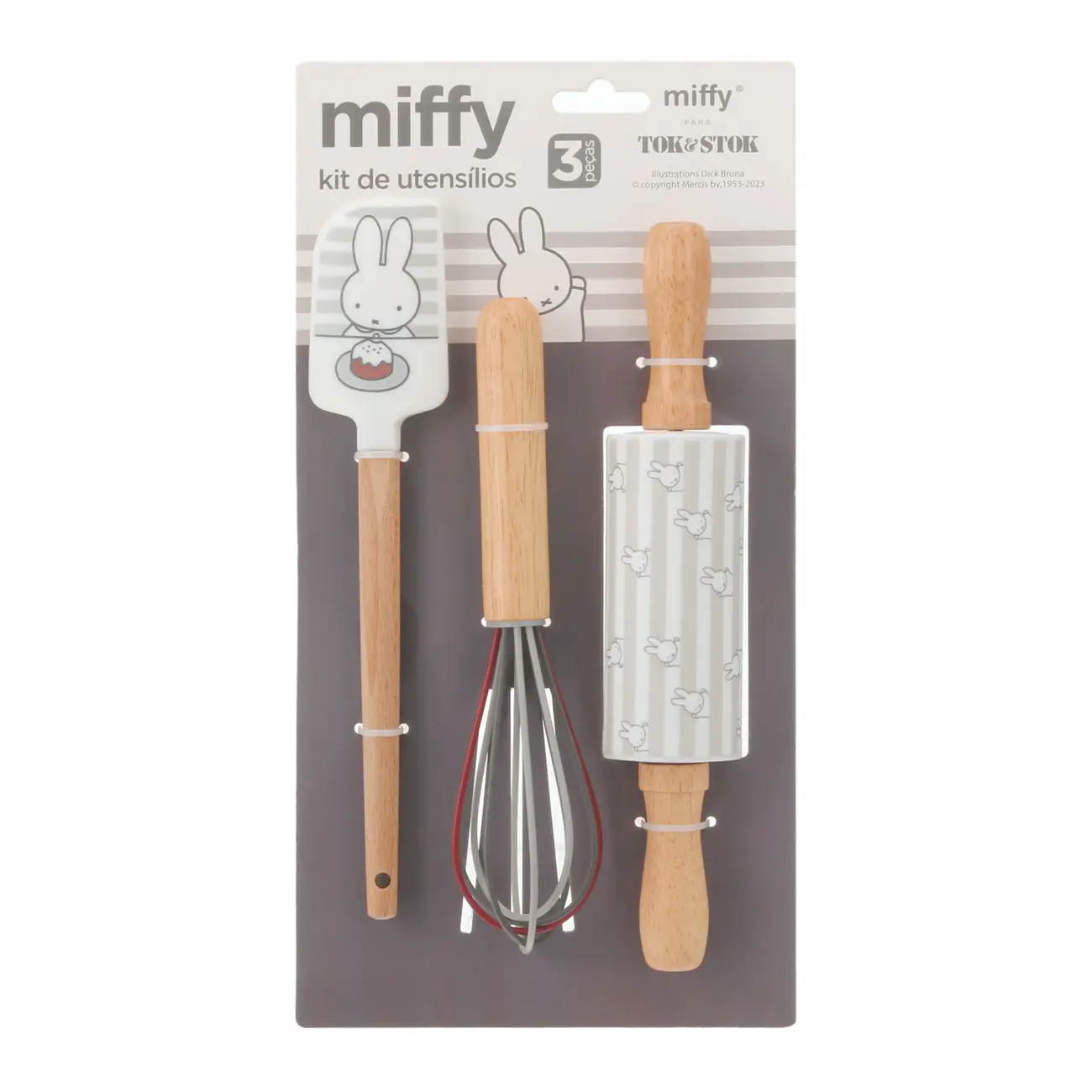 KIT UTENSÍLIOS 3 PEÇAS MIFFY - FAIA/KONKRET - Foto 1