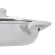 PANELA INDUÇÃO WOK COM TAMPA 28 CM CHEF - OFF WHITE/INCOLOR - Foto 10