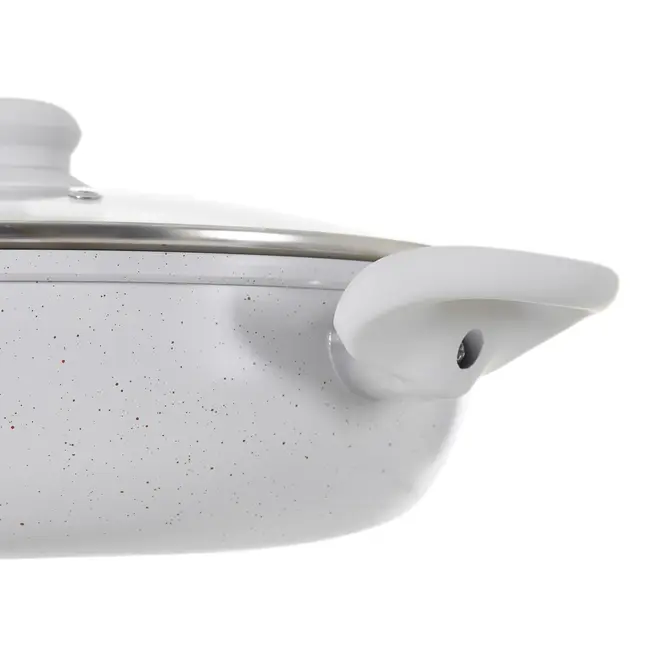 PANELA INDUÇÃO WOK COM TAMPA 28 CM CHEF - OFF WHITE/INCOLOR - Foto 10