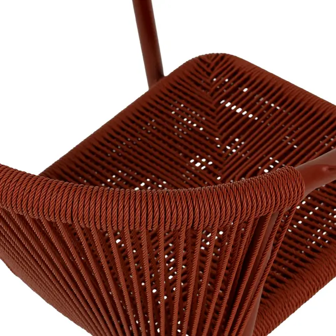 CADEIRA COM BRAÇOS EMPILHÁVEL TESSIA - TIJOLO/TIJOLO - Foto 9