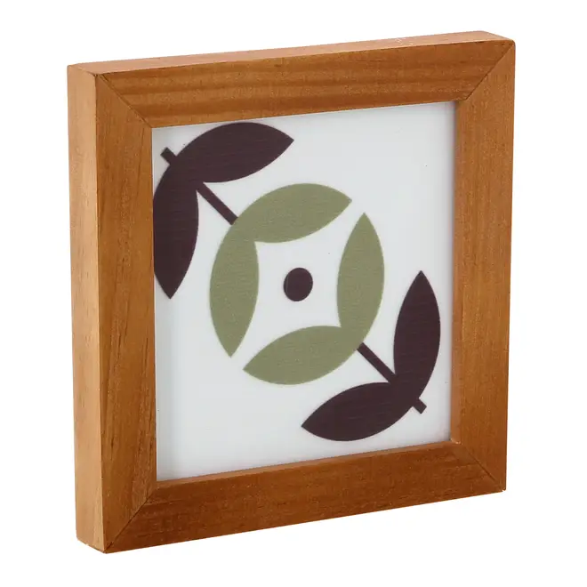 QUADRO 12 CM X 12 CM BLOOMBELOT MARIGUARA - NOZES/MUSGO - Foto 2