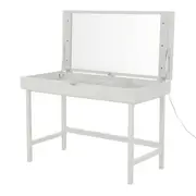 PENTEADEIRA COM ESPELHO 1,13 M X 55 CM REVEAL - BRANCO/PRATA - Foto 4