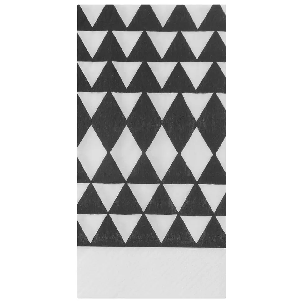 GUARDANAPO 39 CM X 39 CM PACOTE COM 20 PEÇAS NATUREZA - BRANCO/PRETO - Foto 2
