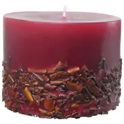 VELA PILAR PERFUMADA CANELA BONNIEUX - VERMELHO HINDU/FIBRA CASTANHA - Foto 2