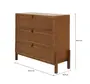 CÔMODA 3 GAVETAS 1,02 M X 42 CM PAMPA - NOZES/OURO VELHO - Foto 14
