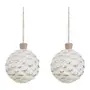 KIT PINGENTE BOLA PINHA COM 2 PEÇAS NATAL ASTRAL - BRANCO/DOURADO - Foto 1