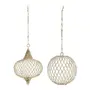 KIT COM 2 PINGENTES BOLA LUMI NATAL ASTRAL - OURO - Foto 1