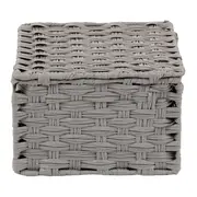 CESTO DOBRÁVEL 24 CM X 24 CM X 15 CM NID - CINZA PROVENCE - Foto 1