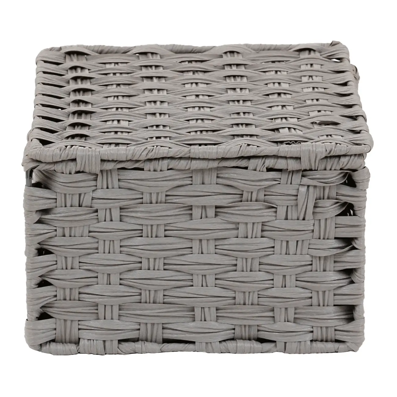 CESTO DOBRÁVEL 24 CM X 24 CM X 15 CM NID - CINZA PROVENCE - Foto 1