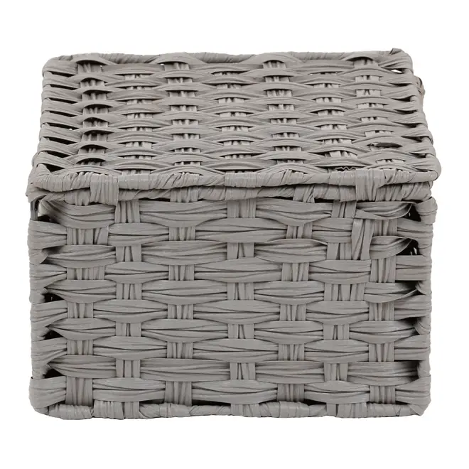 CESTO DOBRÁVEL 24 CM X 24 CM X 15 CM NID - CINZA PROVENCE - Foto 1