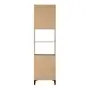 PANELEIRO 2 PORTAS/1 GAVETA 60 CM X 2,21 M SLEEK - GRAFITE/PRETO - Foto 8