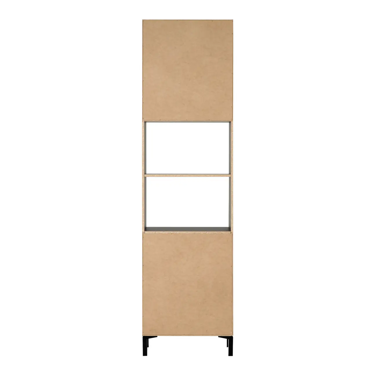 PANELEIRO 2 PORTAS/1 GAVETA 60 CM X 2,21 M SLEEK - GRAFITE/PRETO - Foto 8