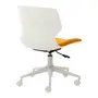 CADEIRA HOME OFFICE ZIPZ - BRANCO/SORBET DE MANGA - Foto 4